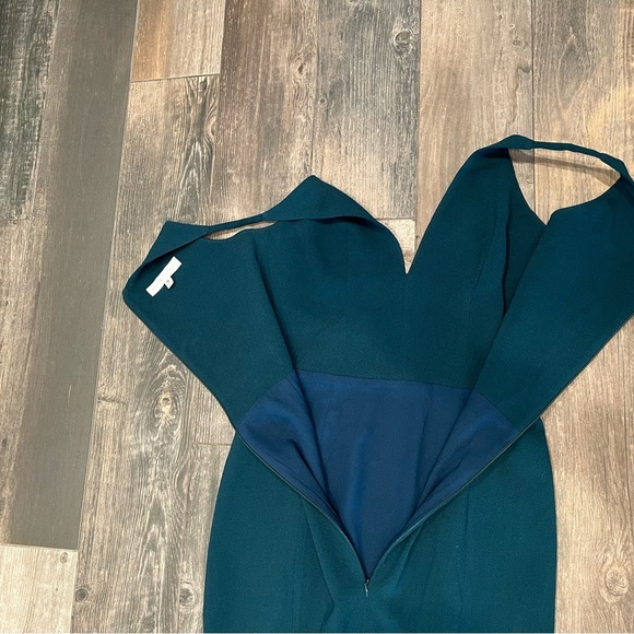 Dress the Population Isabelle Crepe Pine Green Mermaid Midi Dress, Size Medium - Picture 12 of 12